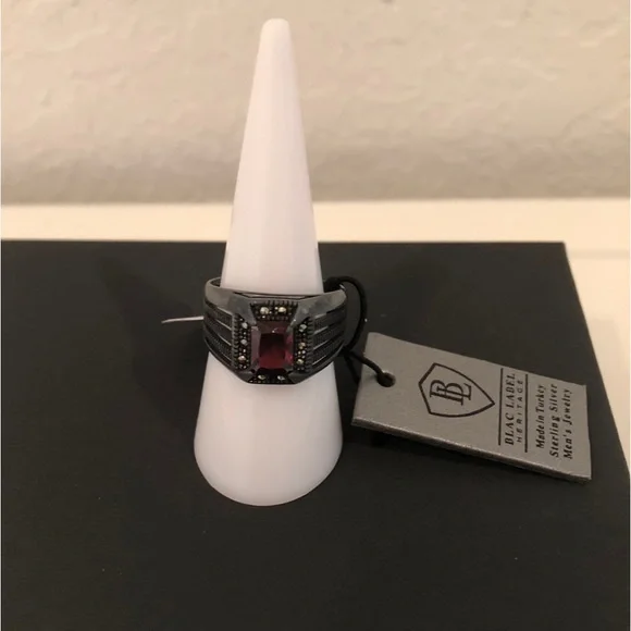 NEW MEN’S RING BY BLAC LABEL HERITAGE MADE IN TURKEY STERLING SILVER SIZE